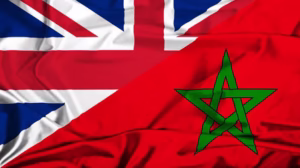 morocco and uk flags