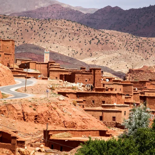 Small village in the middle of Atlas mountains, Morocco